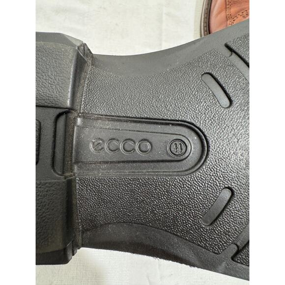 Ecco Men\'s Dress Shoes Apron Toe Tie Brown Leather Lace Up EU44 US10.5/11 main image 10